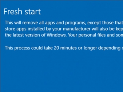 Fresh Start: Tu Windows 10 nuevamente como el primer día